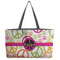 Peace Sign Beach Totes Bag - w/ Black Handles (Personalized)