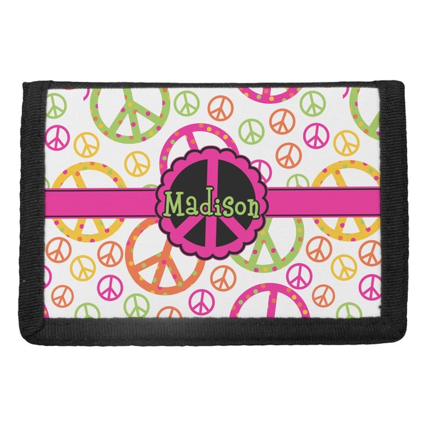 Custom Peace Sign Trifold Wallet (Personalized)