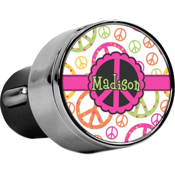 Custom Peace Sign USB Car Charger (Personalized)