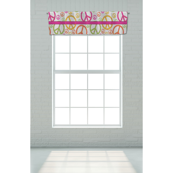 Peace Sign Valance - On window
