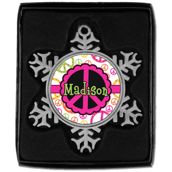 Peace Sign Vintage Snowflake - In box