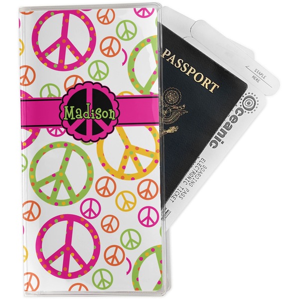 Custom Peace Sign Travel Document Holder