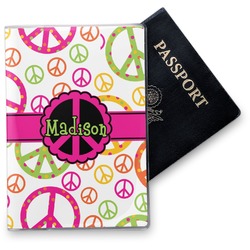 Peace Sign Vinyl Passport Holder (Personalized)