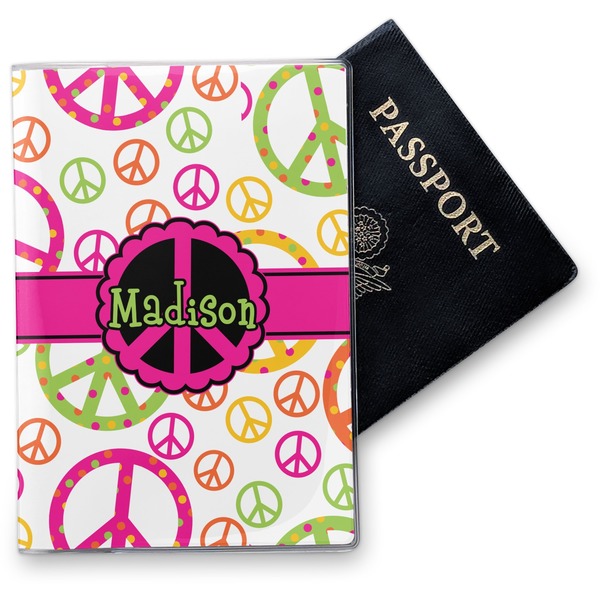 Custom Peace Sign Vinyl Passport Holder (Personalized)