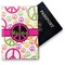 Peace Sign Vinyl Passport Holder - Front