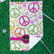 Peace Sign Waffle Weave Golf Towel - In Context