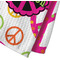 Peace Sign Waffle Weave Towel - Closeup of Material Image