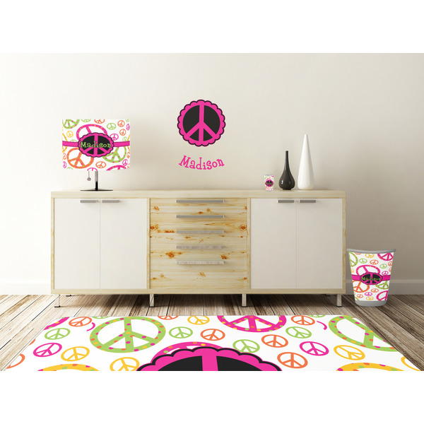 Peace Sign Wall Graphic Decal Wooden Desk