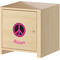 Peace Sign Wall Graphic on Wooden Cabinet