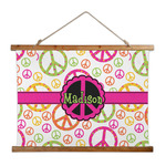 Peace Sign Wall Hanging Tapestry - Wide (Personalized)