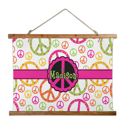 Peace Sign Wall Hanging Tapestry - Wide (Personalized)