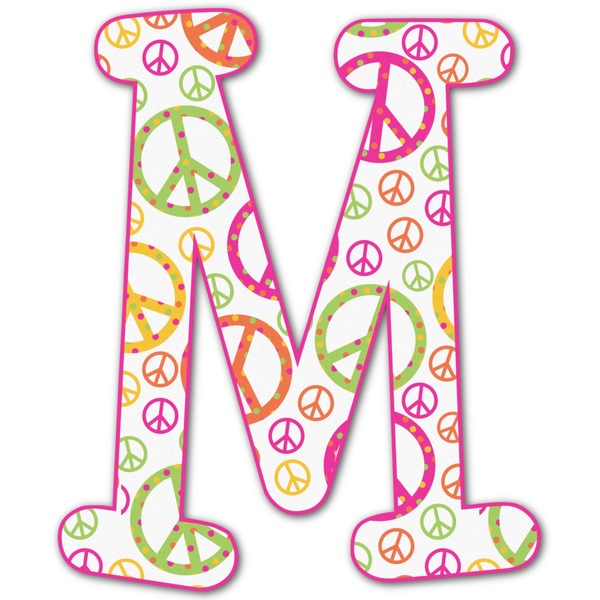 Custom Peace Sign Letter Decal - Medium (Personalized)
