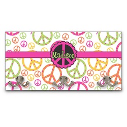Peace Sign Wall Mounted Coat Rack (Personalized)