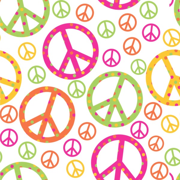 Custom Peace Sign Wallpaper & Surface Covering (Water Activated 24"x 24" Sample)