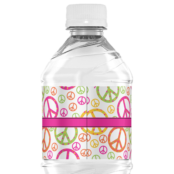 Peace Sign Water Bottle Label - Back View