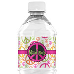 Peace Sign Water Bottle Labels - Custom Sized (Personalized)