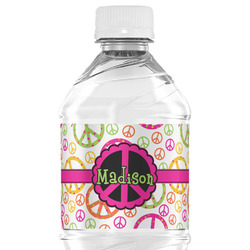 Peace Sign Water Bottle Labels - Custom Sized (Personalized)