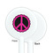 Peace Sign White Plastic 5.5" Stir Stick - Single Sided - Round - Front & Back