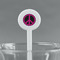 Peace Sign White Plastic 7" Stir Stick - Round - Main