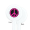 Peace Sign White Plastic 7" Stir Stick - Single Sided - Round - Front & Back