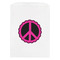 Peace Sign White Treat Bag - Front View