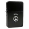 Peace Sign Windproof Lighters - Black - Front/Main