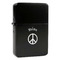 Peace Sign Windproof Lighter - Black - Single Sided (Personalized)