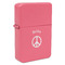 Peace Sign Windproof Lighters - Pink - Front/Main