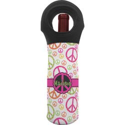 Peace Sign Wine Tote Bag (Personalized)