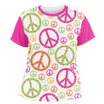 Peace Sign Women's Crew T-Shirt - Large
