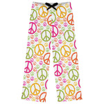 Peace Sign Womens Pajama Pants - L