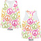 Peace Sign Womens Racerback Tank Tops - Medium - Front and Back