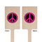 Peace Sign Wooden 6.25" Stir Stick - Rectangular - Double Sided - Front & Back