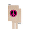 Peace Sign Wooden 6.25" Stir Stick - Rectangular - Single - Front & Back