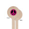 Peace Sign Wooden 6" Stir Stick - Round - Single Sided - Front & Back