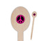 Peace Sign Wooden Food Pick - Oval - Closeup