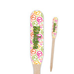 Peace Sign Paddle Wooden Food Picks - Double Sided (Personalized)