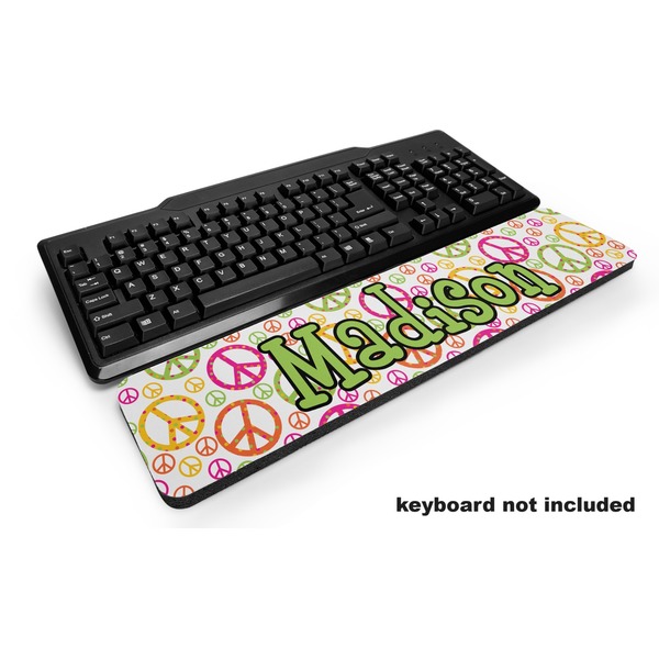 Custom Peace Sign Keyboard Wrist Rest (Personalized)