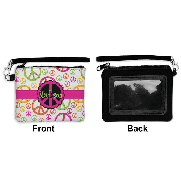 Peace Sign Wristlet ID Cases - Front & Back
