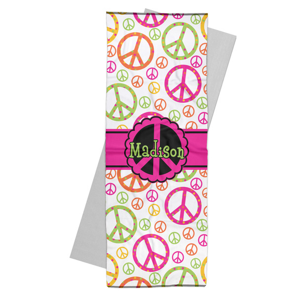 Custom Peace Sign Yoga Mat Towel (Personalized)
