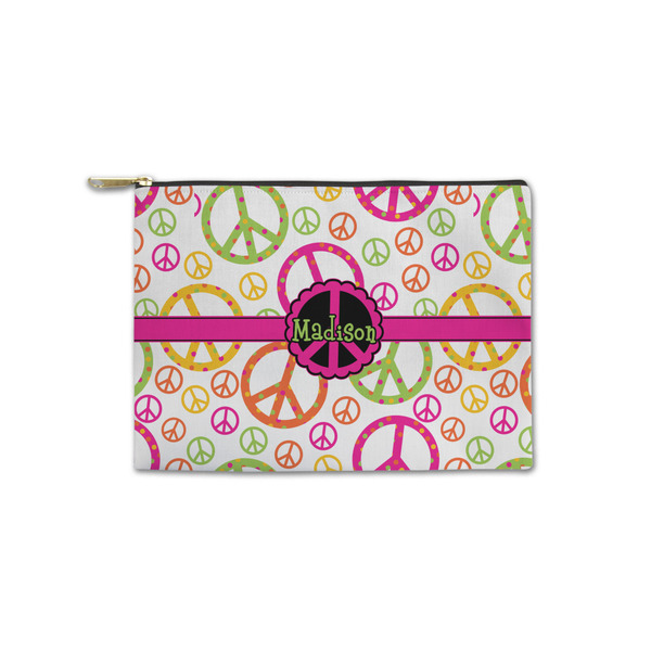 Custom Peace Sign Zipper Pouch - Small - 8.5"x6" (Personalized)