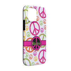 Peace Sign iPhone Case - Rubber Lined - iPhone 13 Pro (Personalized)