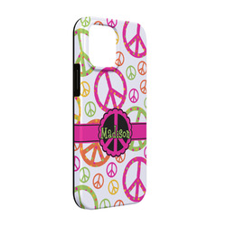 Peace Sign iPhone Case - Rubber Lined - iPhone 13 (Personalized)