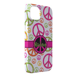 Peace Sign iPhone Case - Plastic - iPhone 14 Plus (Personalized)