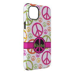 Peace Sign iPhone Case - Rubber Lined - iPhone 14 Pro Max (Personalized)