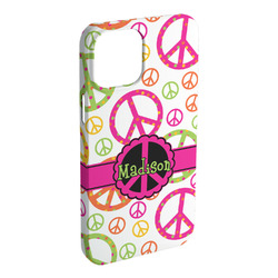 Peace Sign iPhone Case - Plastic - iPhone 15 Plus (Personalized)