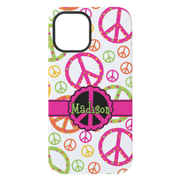 Peace Sign iPhone 15 Plus Tough Case - Back