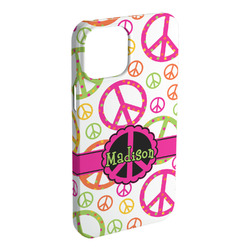 Peace Sign iPhone Case - Plastic - iPhone 15 Pro Max (Personalized)