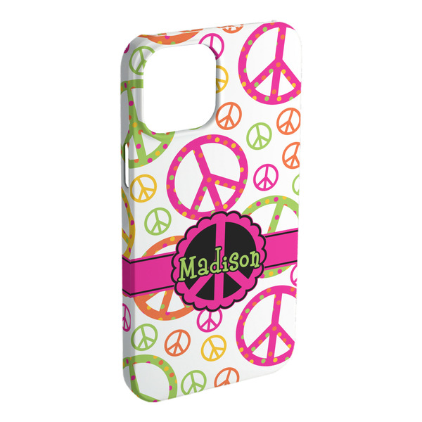 Custom Peace Sign iPhone Case - Plastic (Personalized)