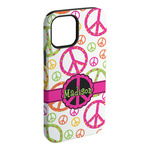 Peace Sign iPhone Case - Rubber Lined (Personalized)